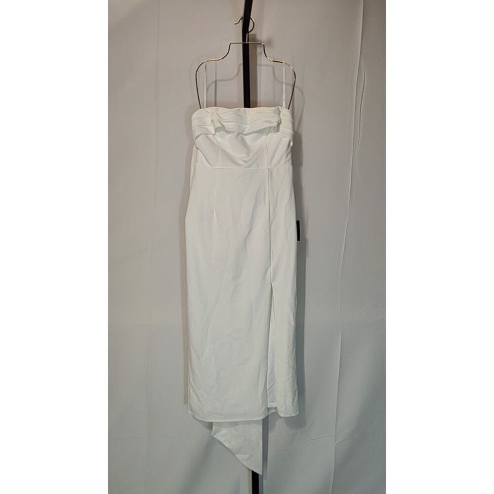 Lulu's White Strapless Midi Dress